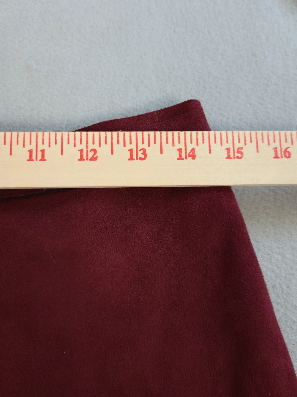 Lucy Paris Burgundy Faux Suede A-Line Skirt Size L